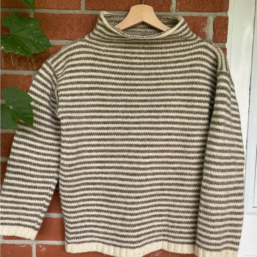 Babaa Striped No. 6 Sweater Natural One Size